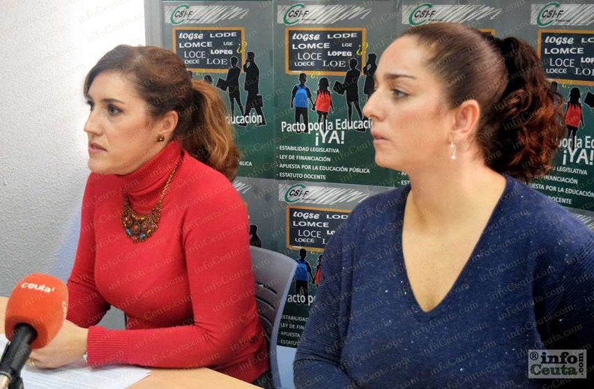 Lalvil I La presidenta del Sector de Enseñanza Estefanía Lara y la responsable de Primaria Lola Cuadra