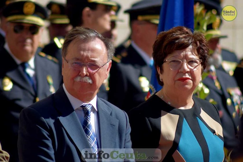 El presidente de la Ciudad, Juan Vivas y la delegada del Gobierno, Salvadora Mateos.