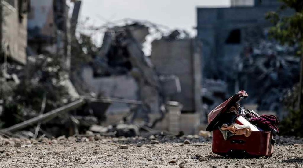 Barrio de Al-Ramal tras un ataque aéreo israelí en Gaza I EFE I EPA I Mohammed Saber