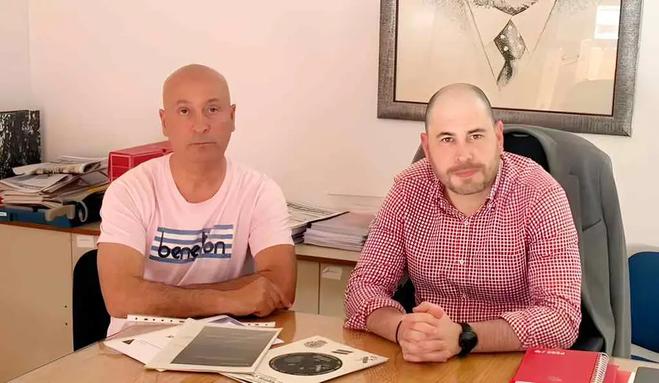 Rachid, secretario provincial de AUGC en Ceuta y Miguel &Aacute;ngel Triano, secretario general del PSOE ceut&iacute;