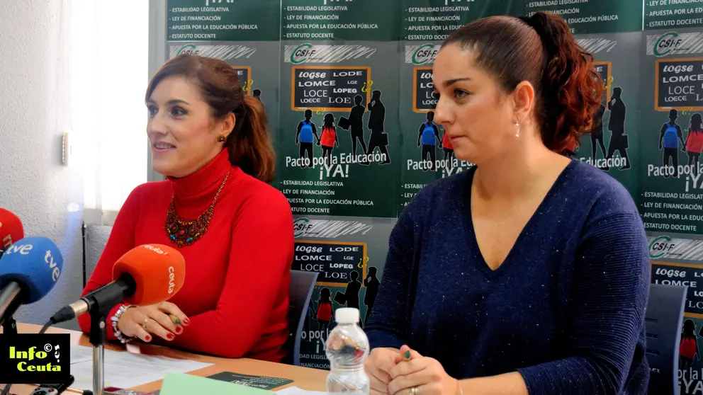 Luis Alvari&ntilde;as I La presidenta del Sector de Ense&ntilde;anza Estefan&iacute;a Lara y la responsable de Primaria Lola Cuadra del CSIF