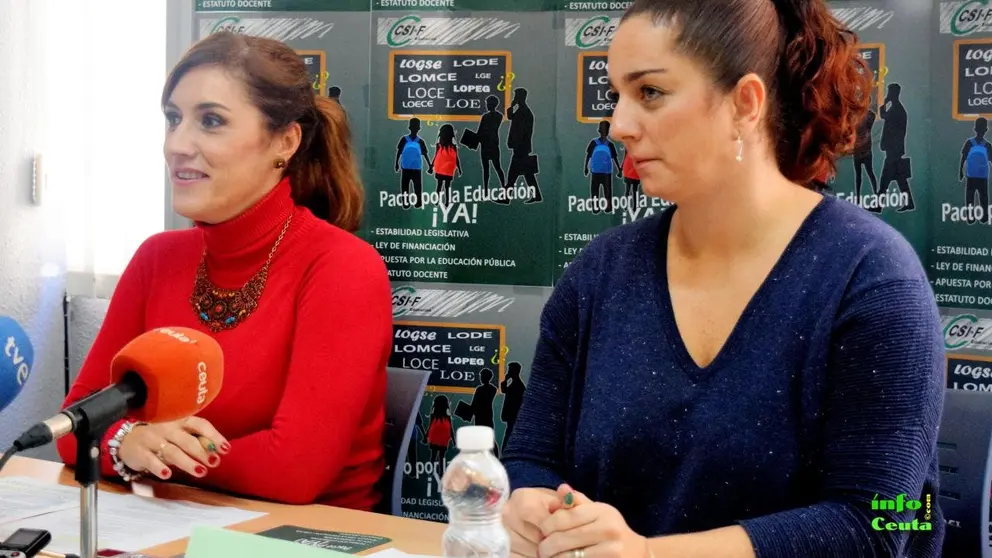 Luis Alvari&ntilde;as I La presidenta del Sector de Ense&ntilde;anza Estefan&iacute;a Lara y la responsable de Primaria Lola Cuadra del CSIF
