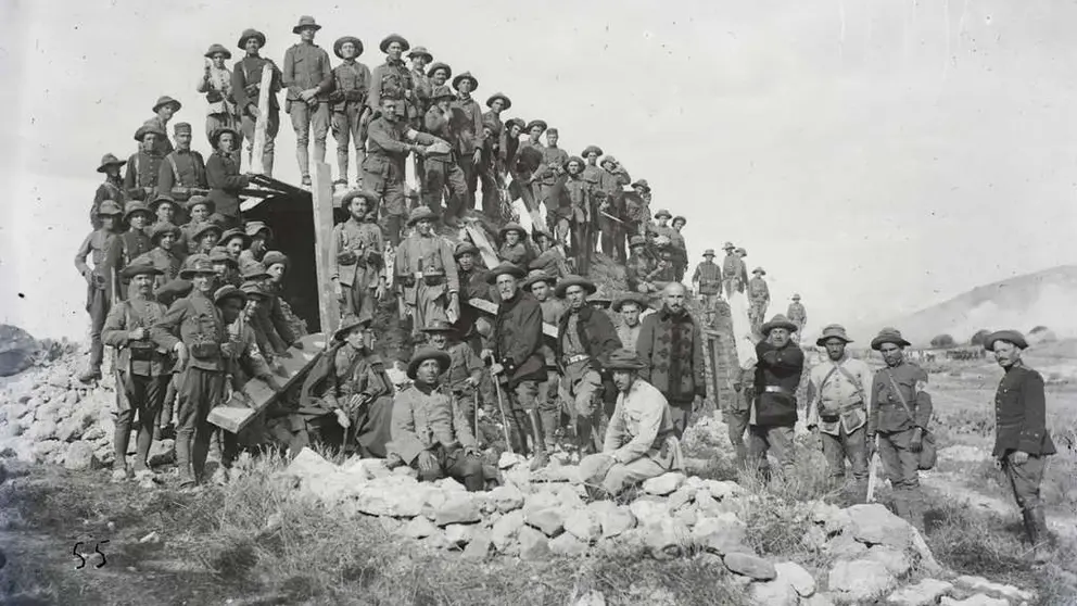 Soldados de la guerra de Marruecos retratados por el capit&aacute;n Bosch