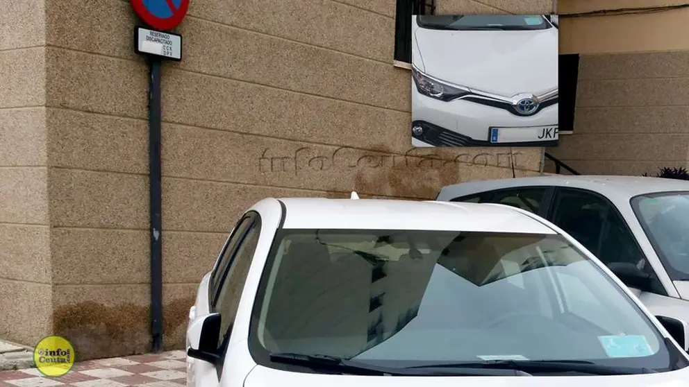 Vado ocupado por un veh&iacute;culo con tarjeta de discapacitado que no coincide con las matriculas concedidas.