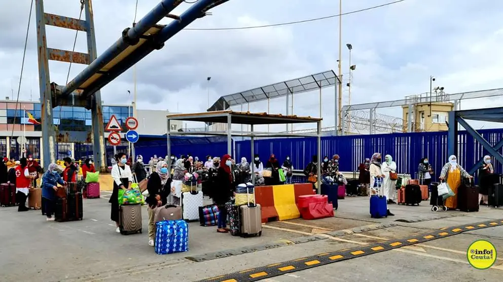 Pasillo humanitario para el regreso a Marruecos de las trabajadoras transfronterizas, bloqueadas en Ceuta