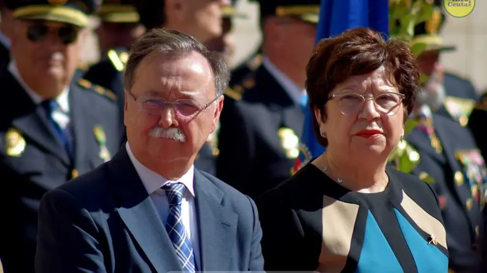 El presidente de la Ciudad, Juan Vivas y la delegada del Gobierno, Salvadora Mateos.