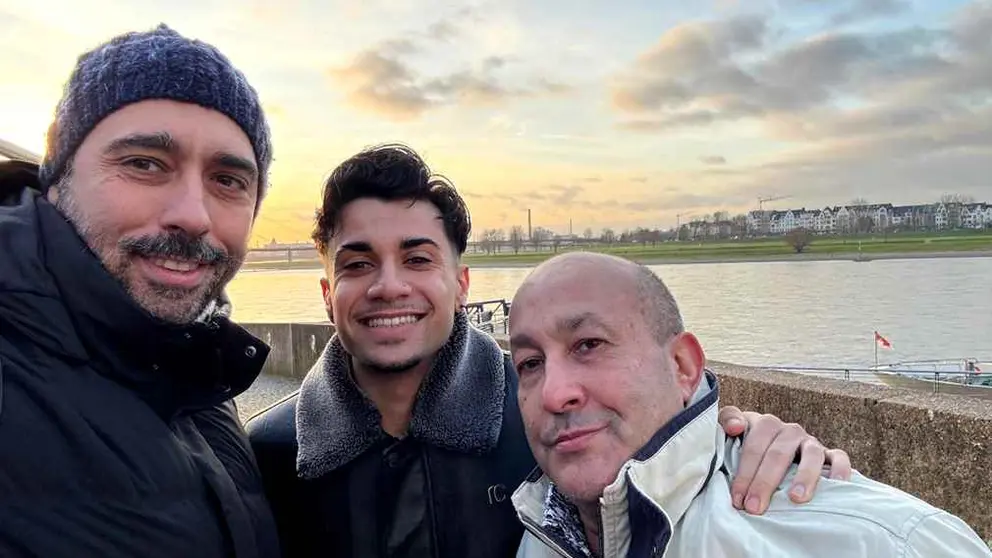 Paco G&aacute;mez, Leandro y Jos&eacute; Mateos Mariscal en D&uuml;sseldorf