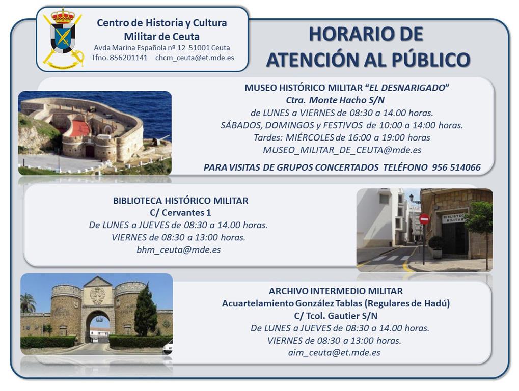 cartel horario al publico