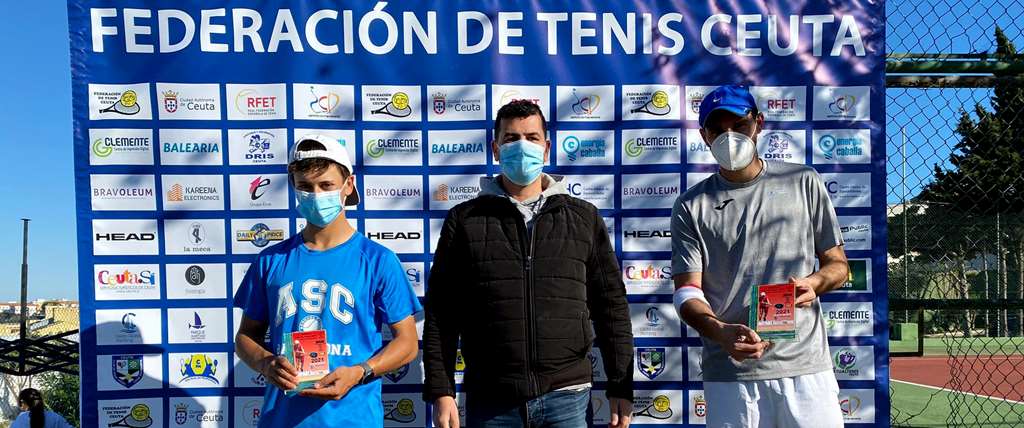 Absoluto masculino: Campeón Rafael Amador Vega (Independiente) finalista Federico Vivas Martínez (Tenis Ceuta)