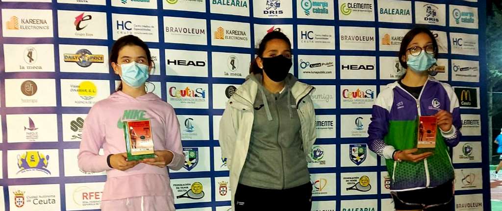 Alevin femenino: Campeona Laura Soler romero (Virtualtenis) finalista Candela Martin Rodríguez (Tenis ceuta)