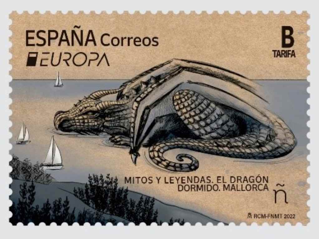 Sello isla Sa Dragonera serie Sello mas bonito de Europa